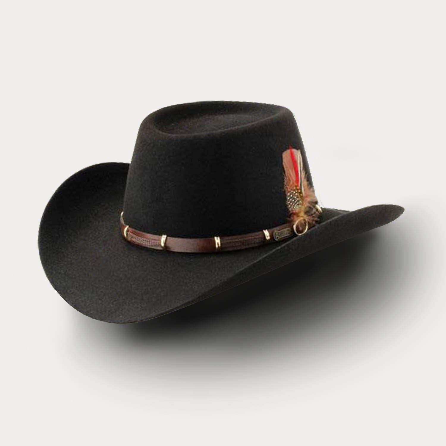 The Boss 100X Cowboy Hat-Black-3.5" Brim, 4" Crown - Image 2