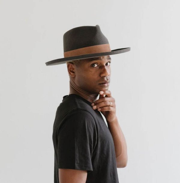 ECHO PARK FEDORA HAT-  BLACK [Fast shipping and box packing] - Image 6