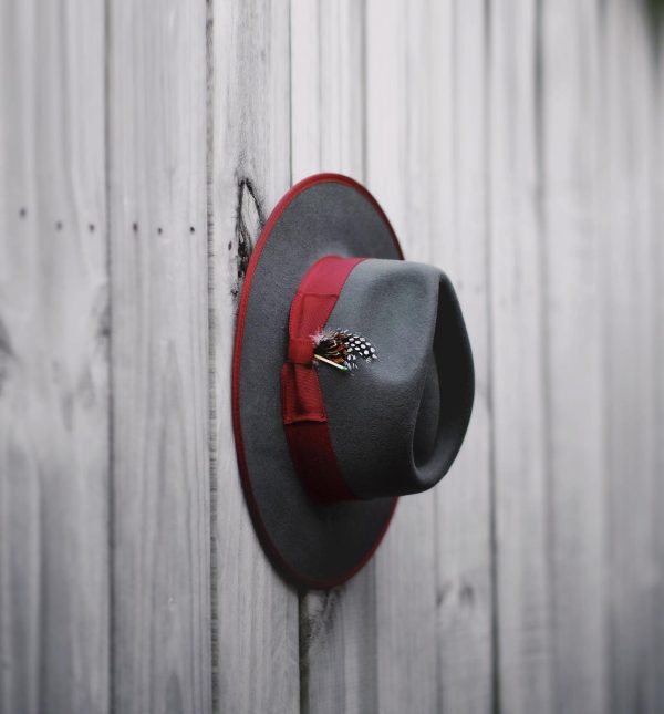 Eerguson Fedora - Slate+Burgundy [Fast shipping and box packing] - Image 2