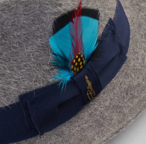 Casablanca - Long Hair Fur Felt Fedora - Gray - Image 2