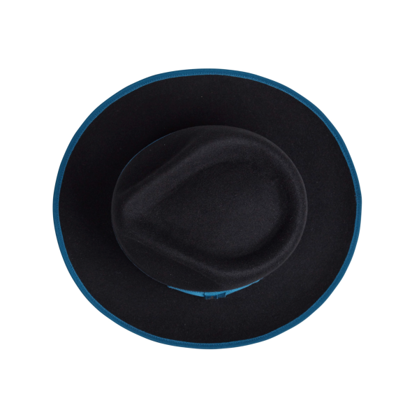 The Fox Fedora - Black & Turquoise - Image 2